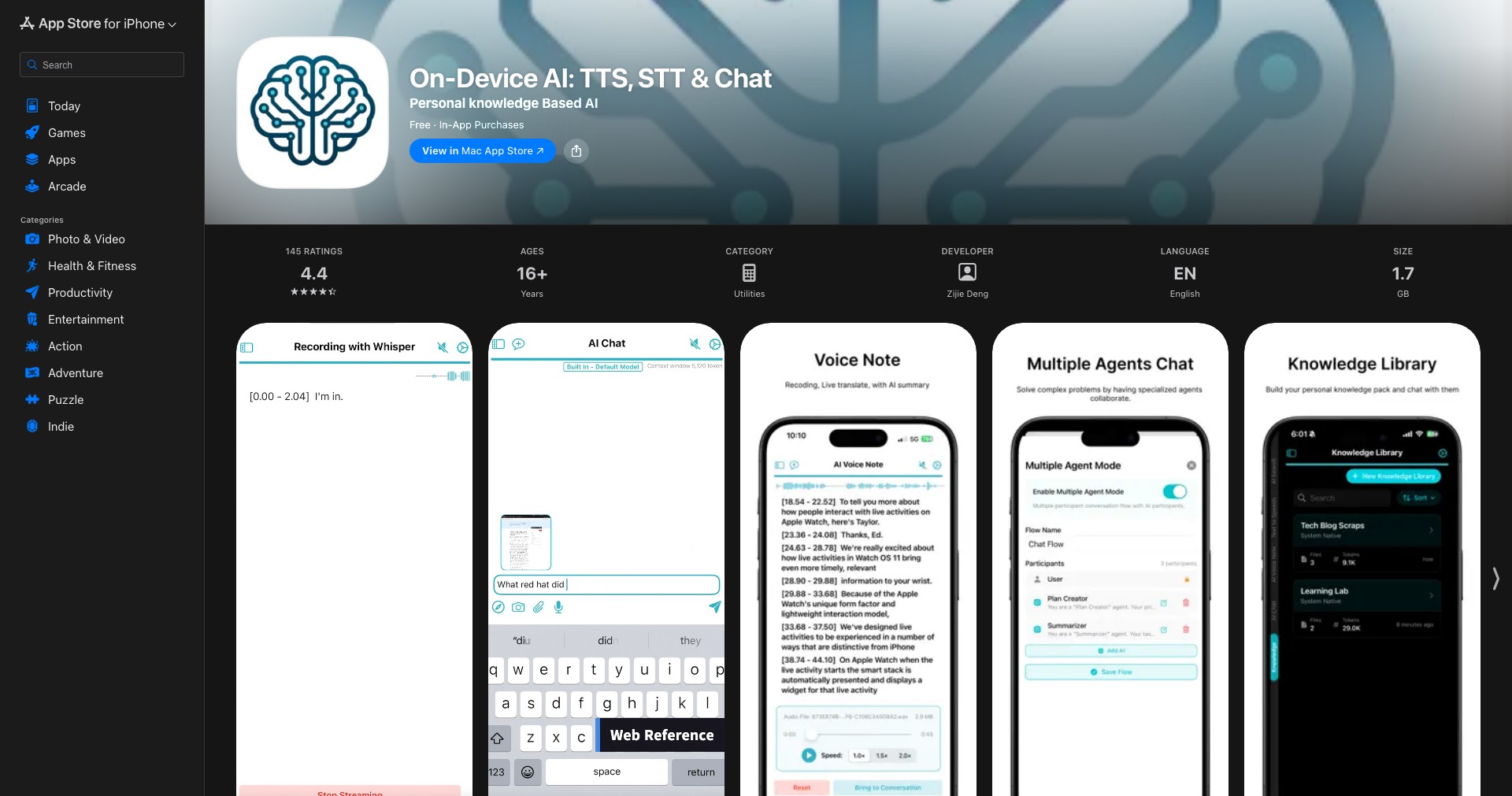 AI on Device Screenshot