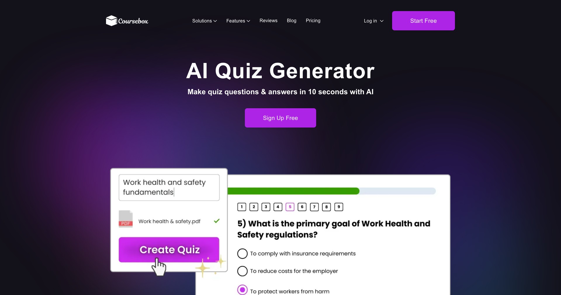 AI Quiz Generator Screenshot
