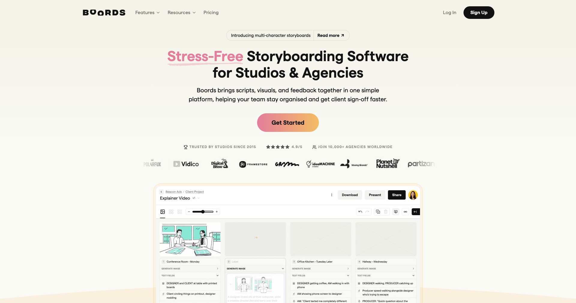 AI Storyboard Generator Screenshot