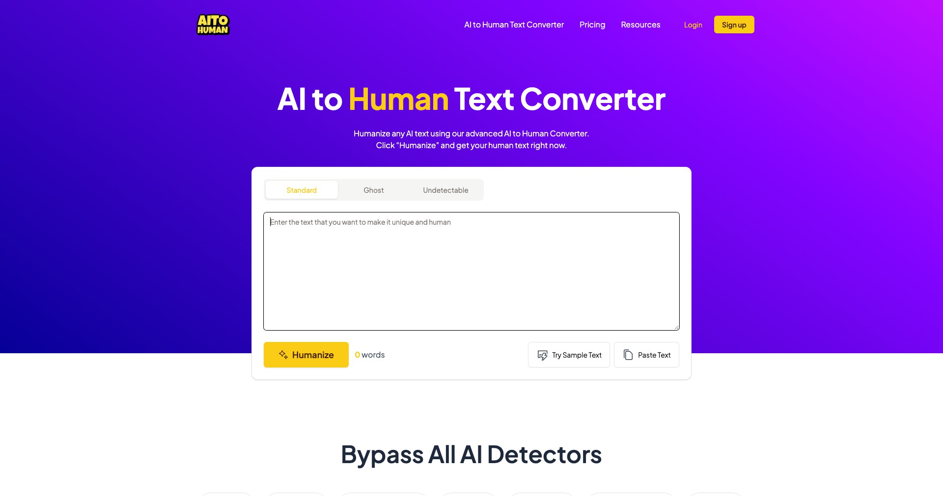 AI to Human Screenshot