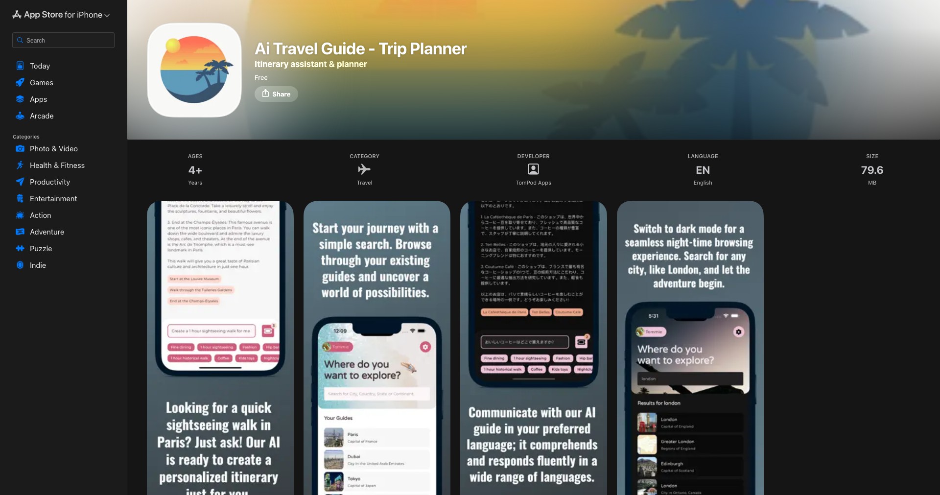 Ai Travel Guide Screenshot