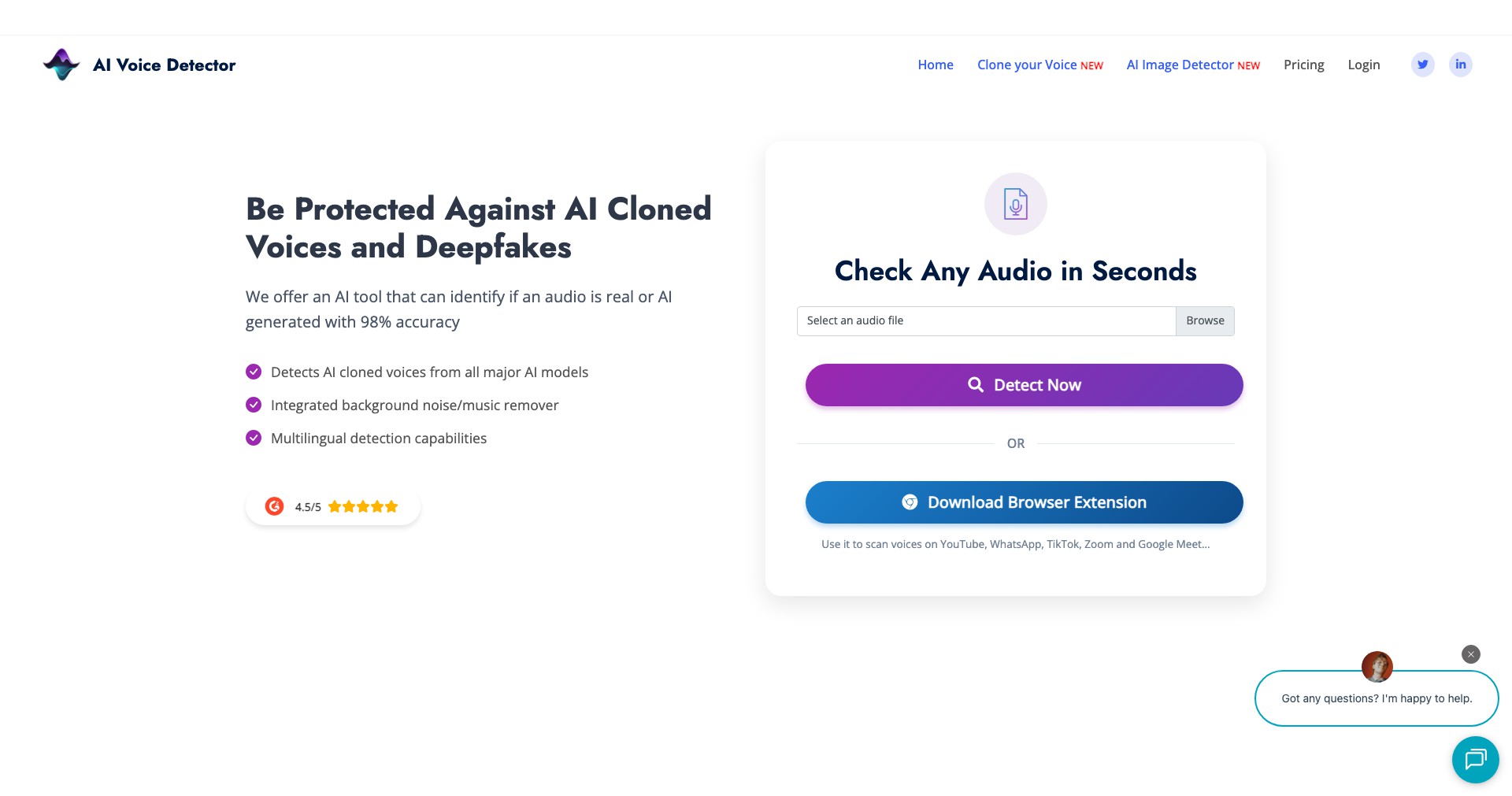 AI Voice Detector Screenshot