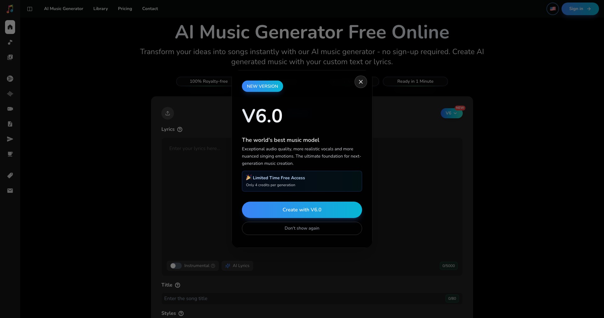 AIMusicGen.ai Screenshot