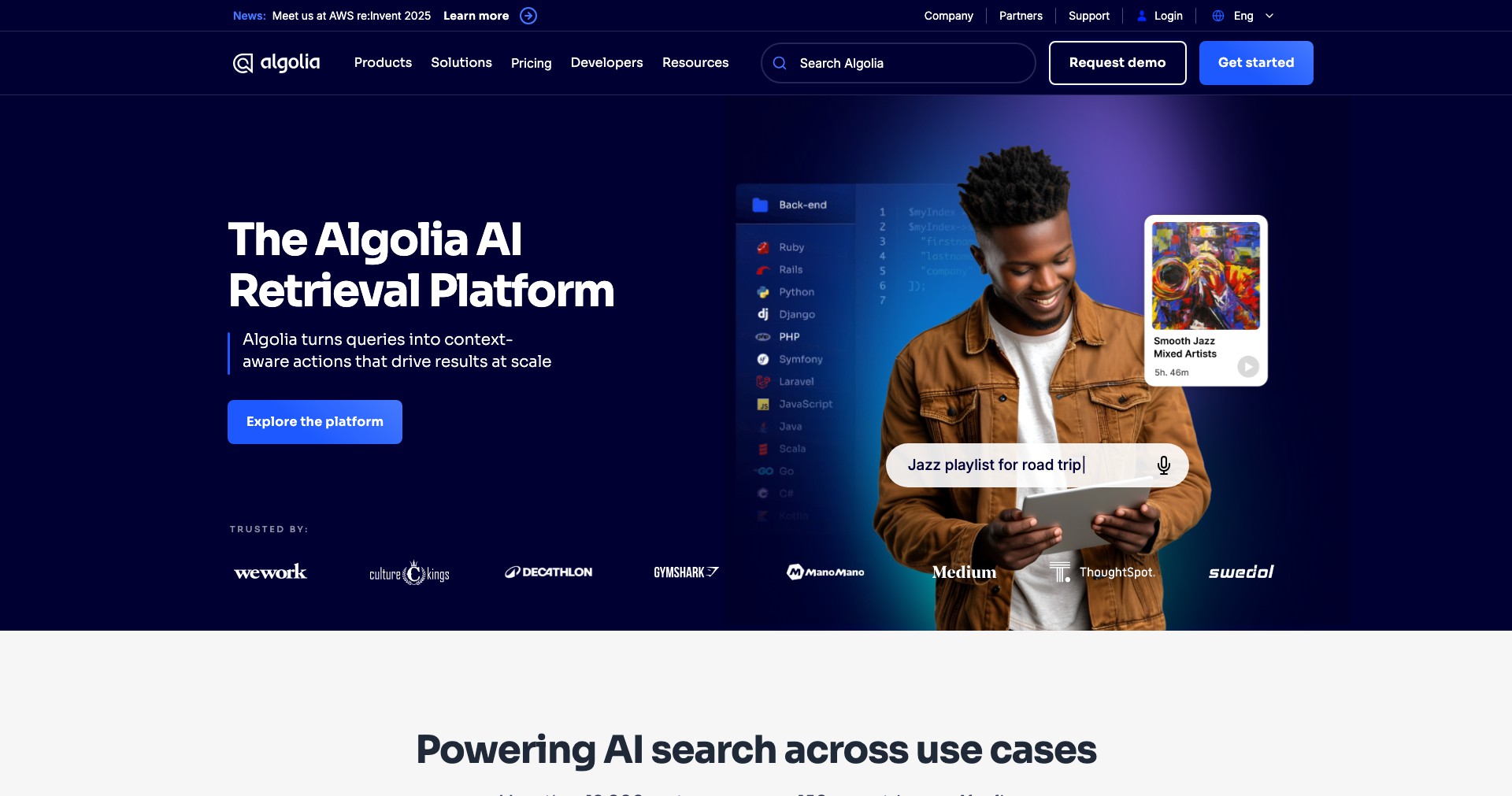 Algolia Screenshot