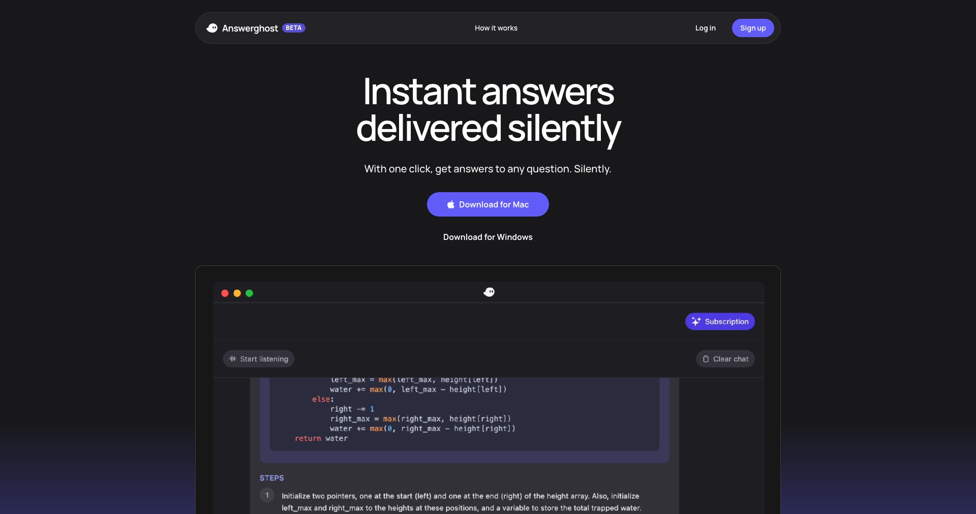 Answerghost Screenshot