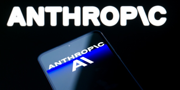 The anthropic logo on a phone display.