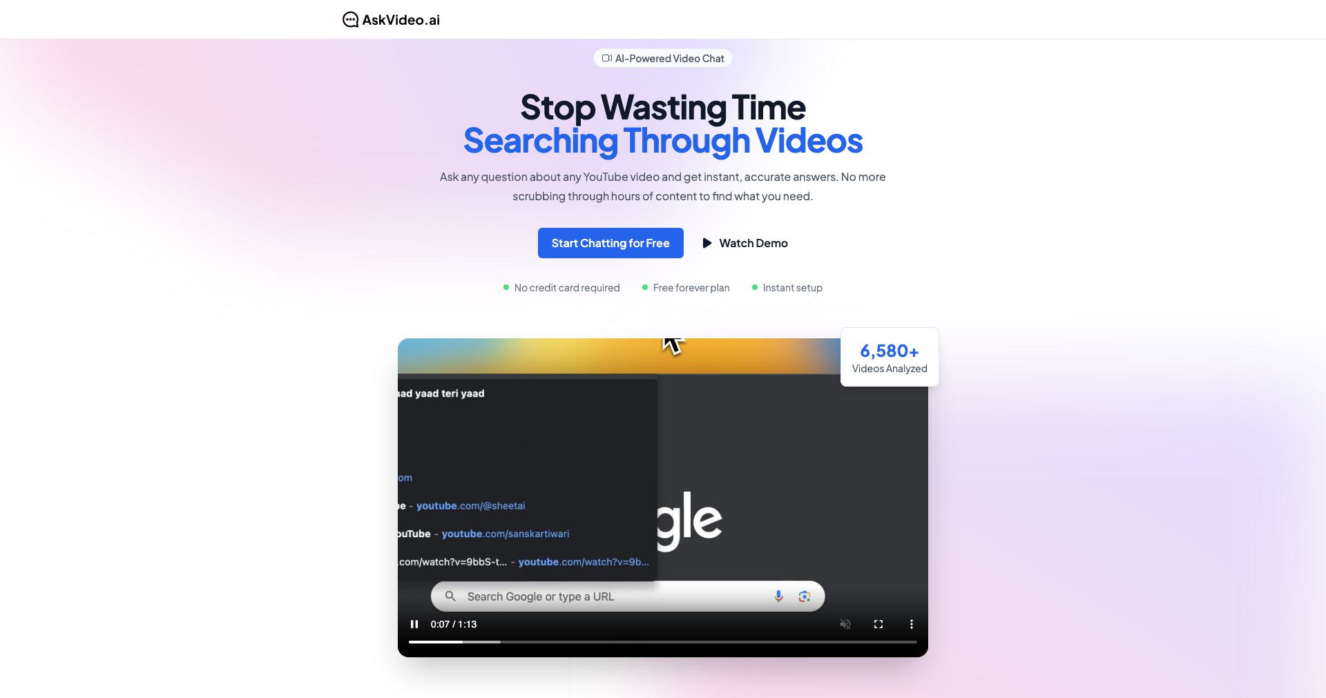 AskVideo Screenshot