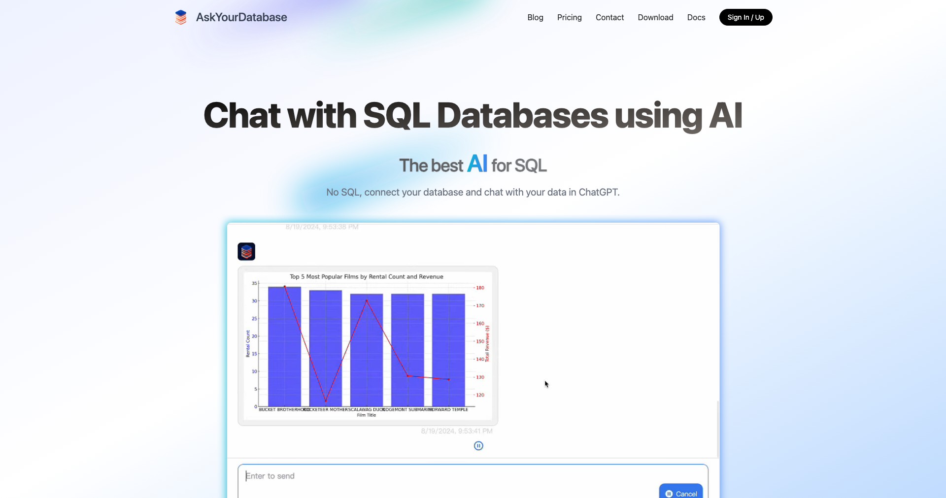 AskYourDatabase Screenshot