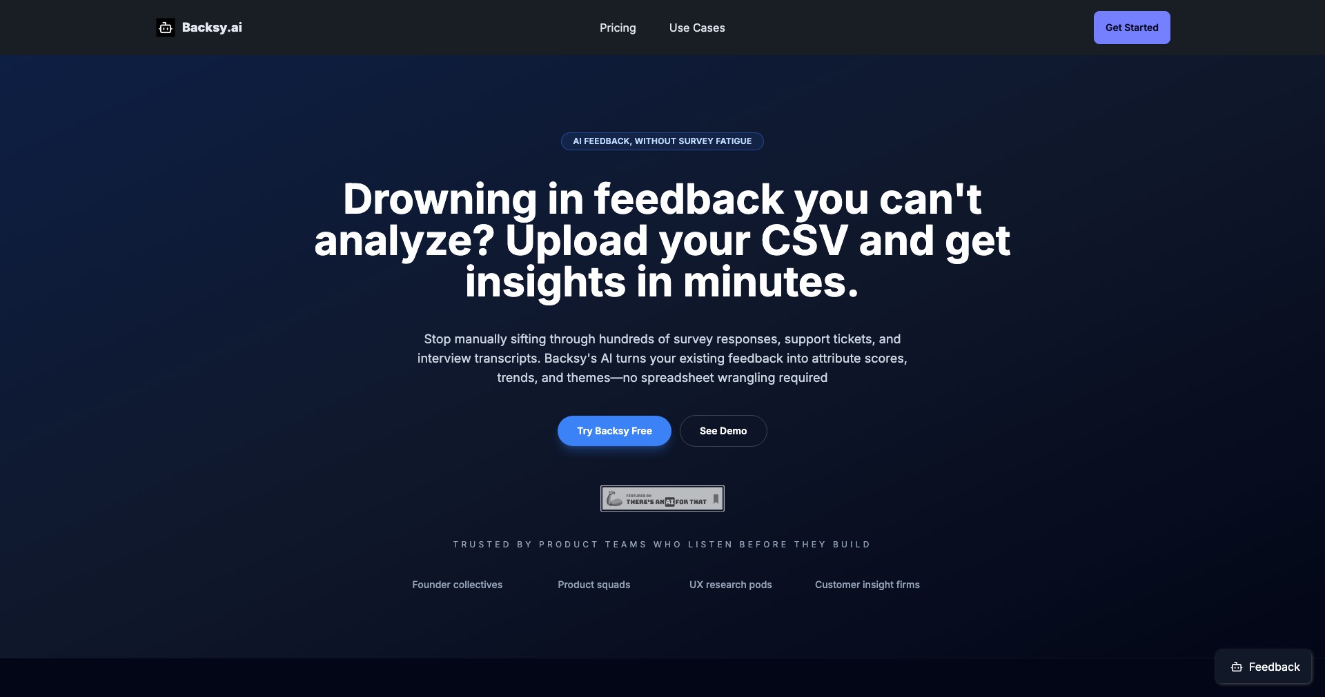Backsy.ai Screenshot