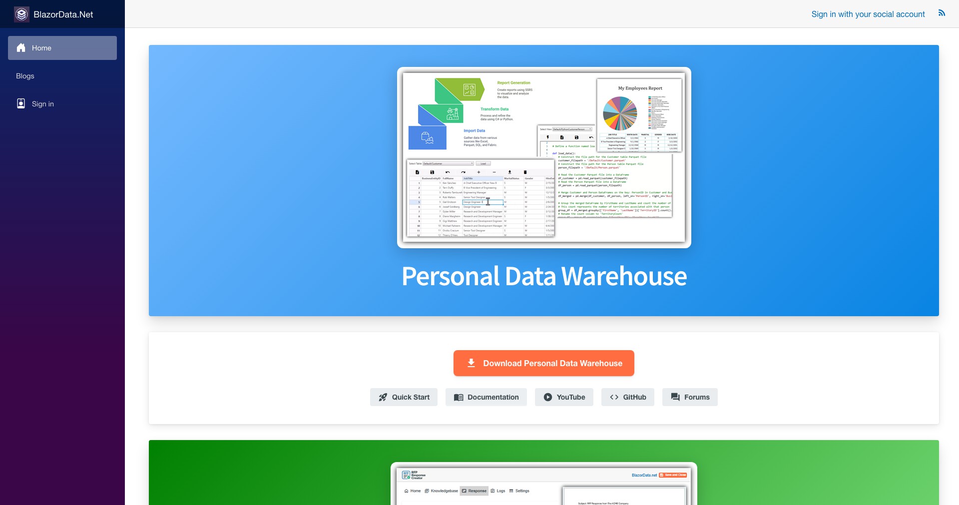 BlazorData Screenshot