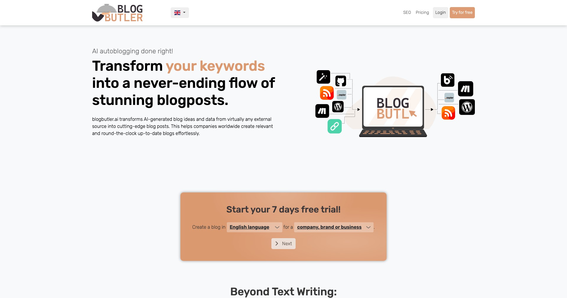 BlogButler Screenshot