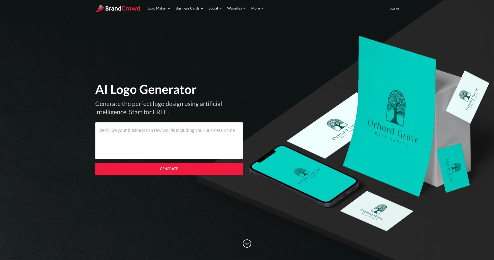 BrandCrowd | AI Logo Generator Screenshot