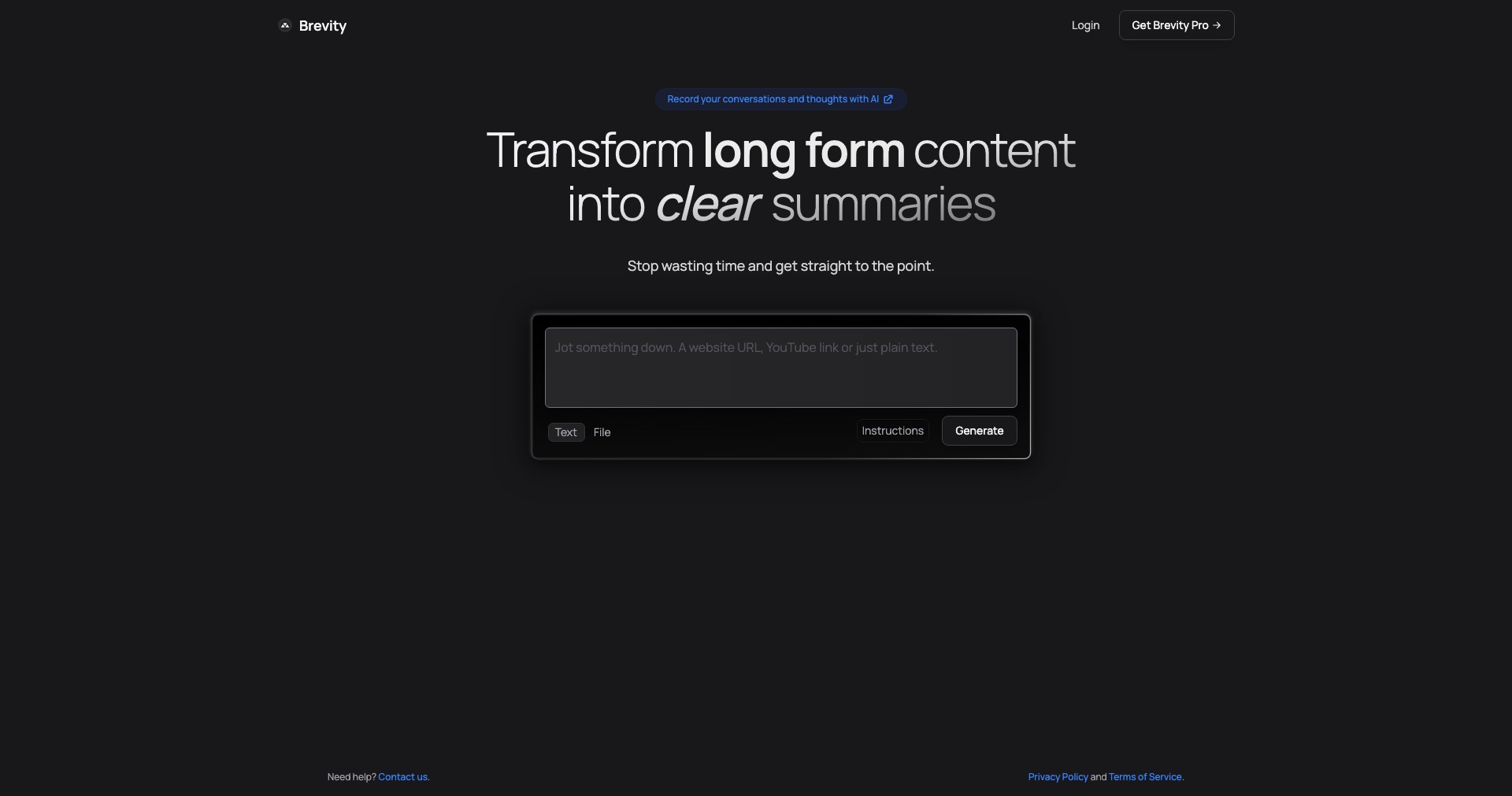 Brevity Screenshot