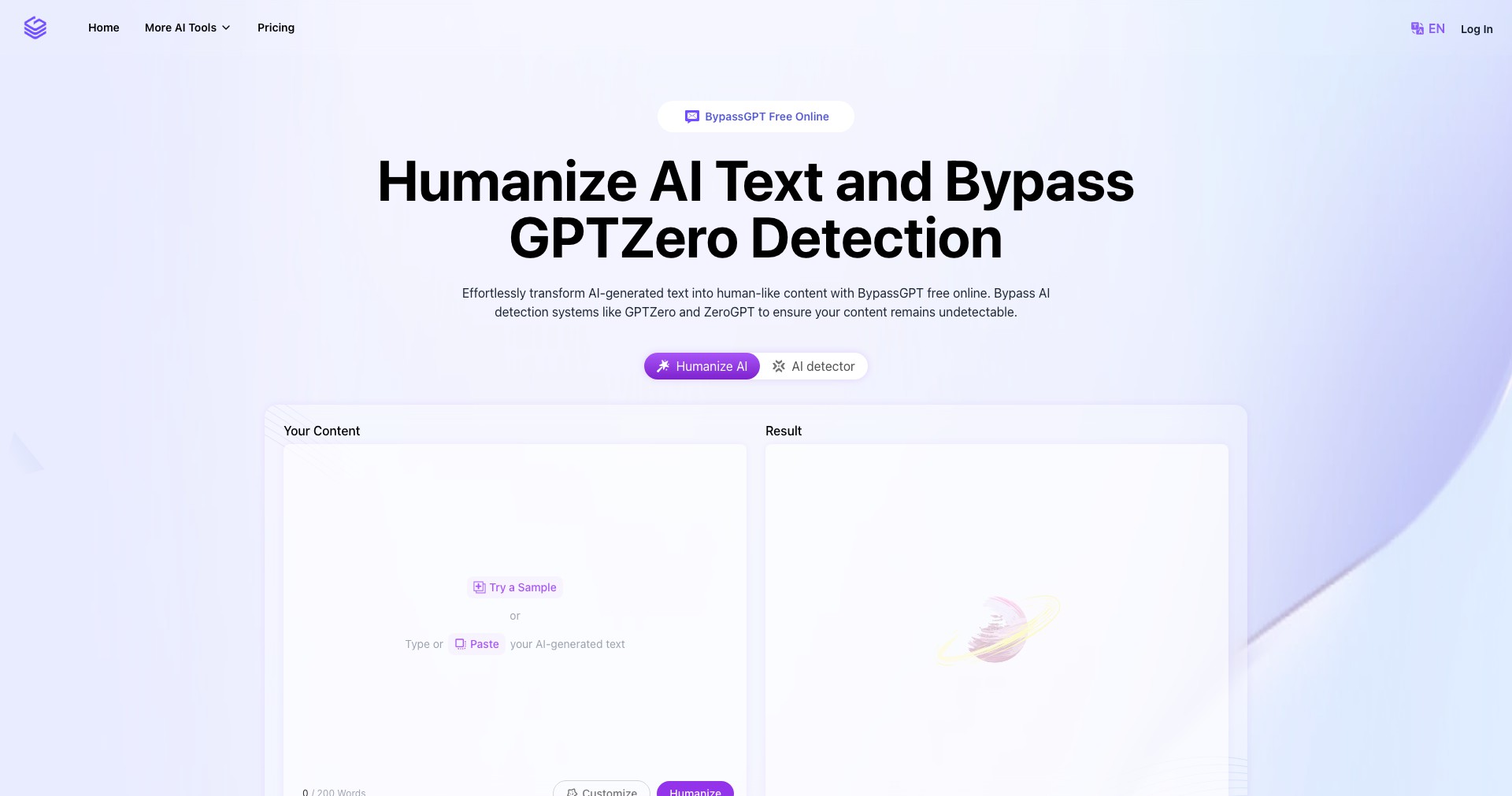 BypassGPT.co Screenshot