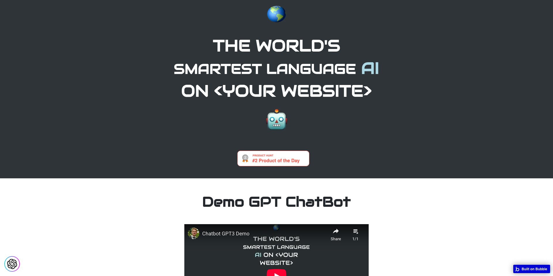 Chatbot GPT3 Plugin Screenshot