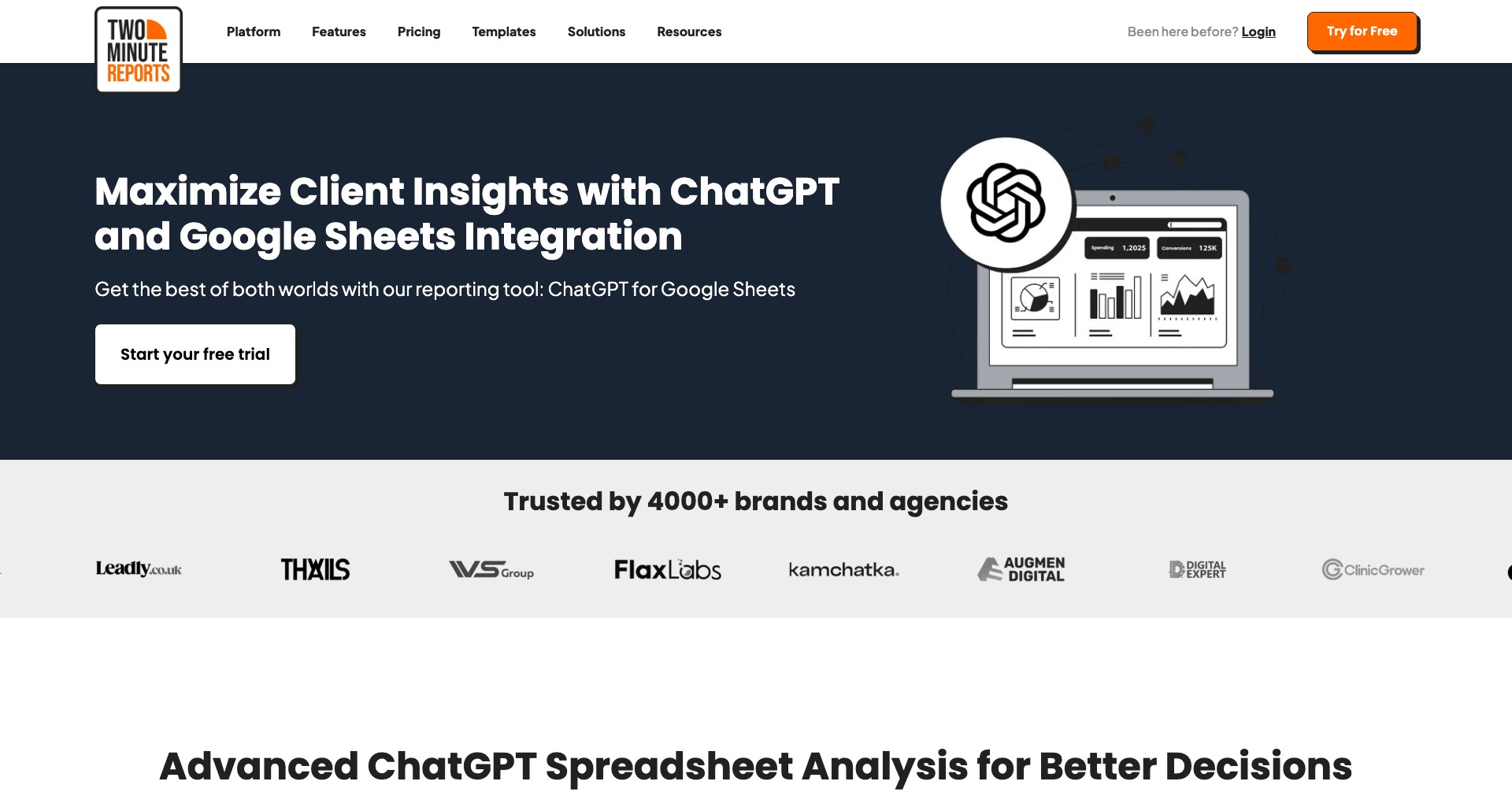 ChatGPT in Google Sheets Screenshot