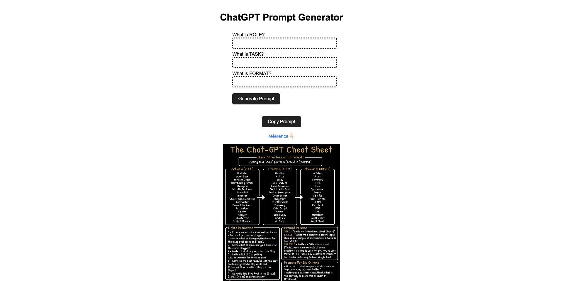 ChatGPTPromptGenerator Screenshot