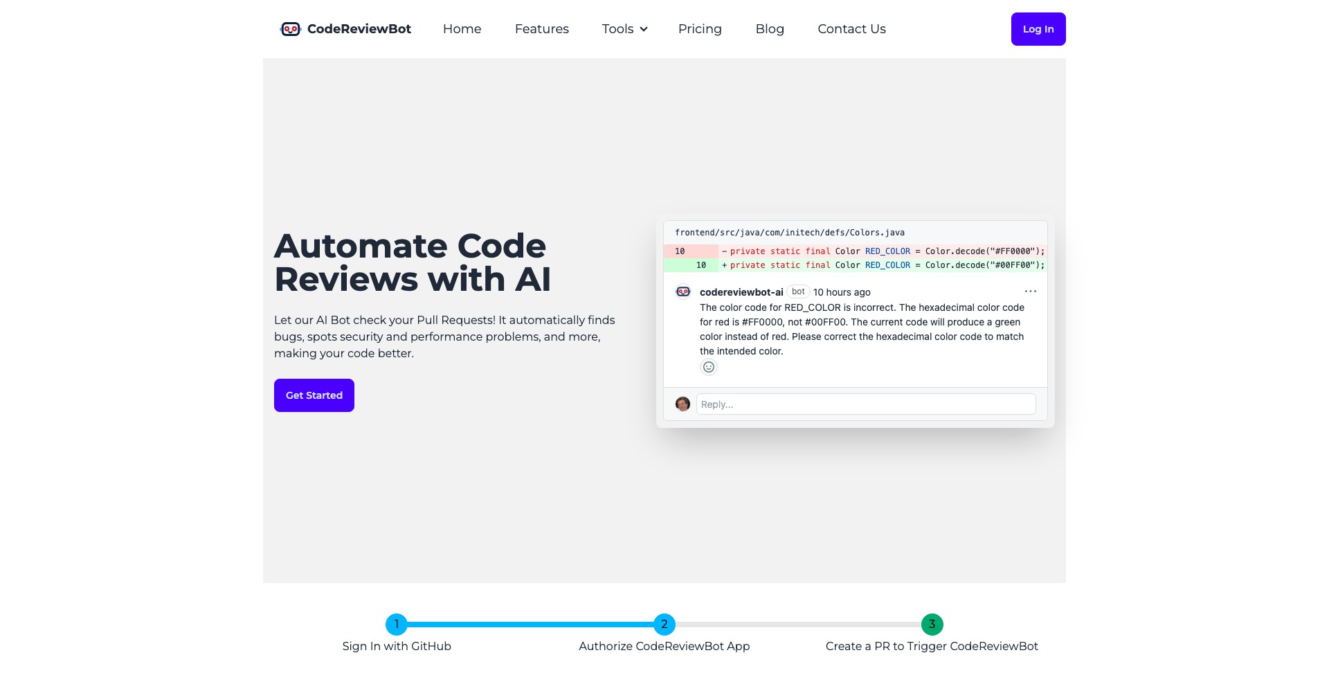 CodeReviewBot Screenshot