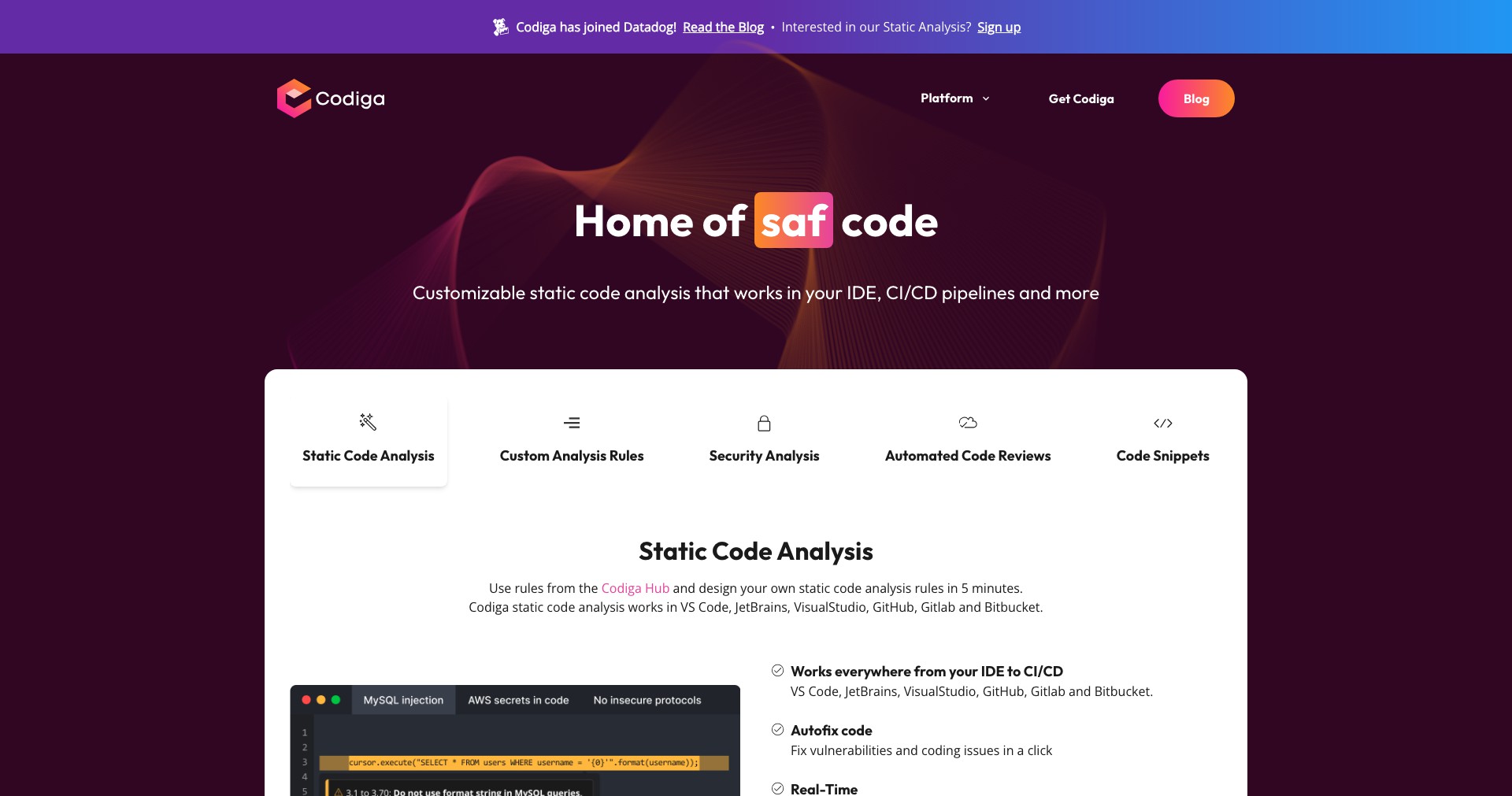 Codiga Screenshot