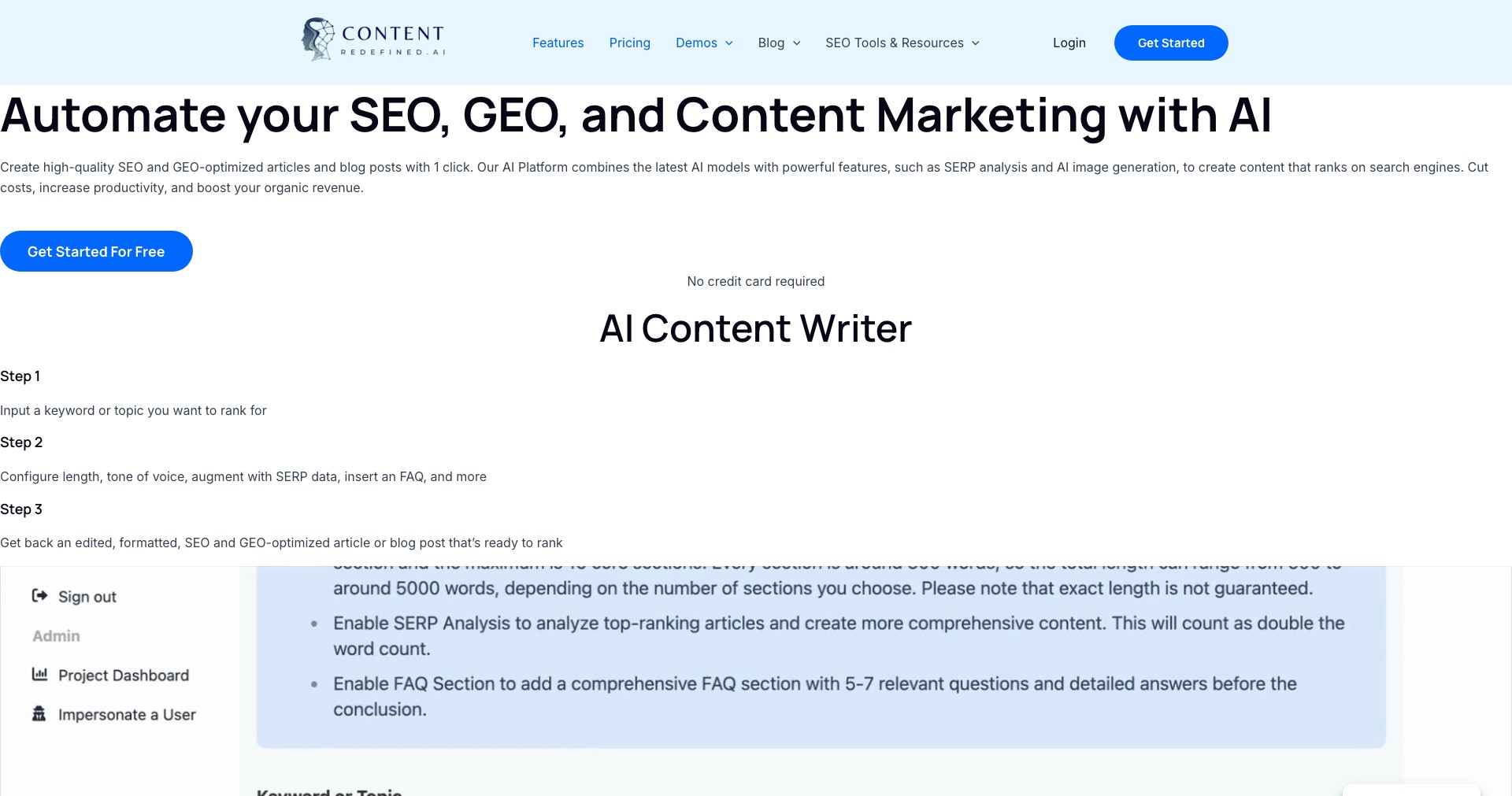 Content Redefined Screenshot