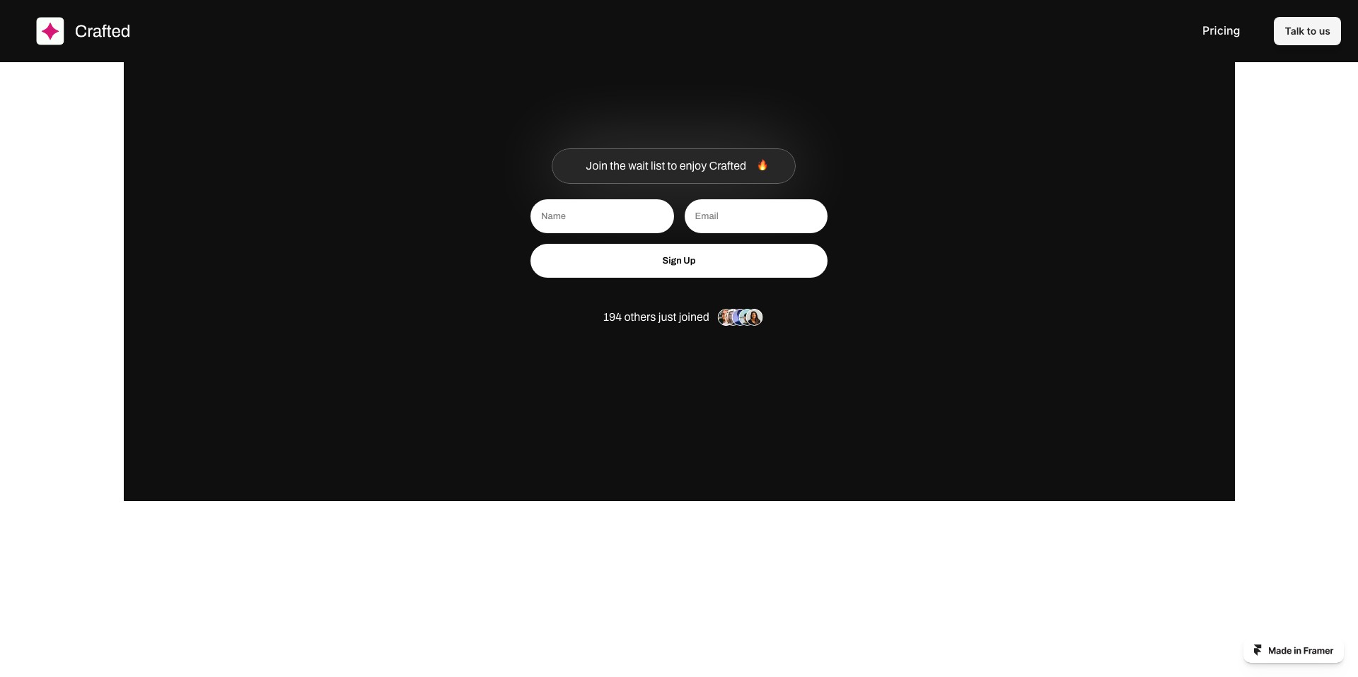 Crafted Framer Screenshot