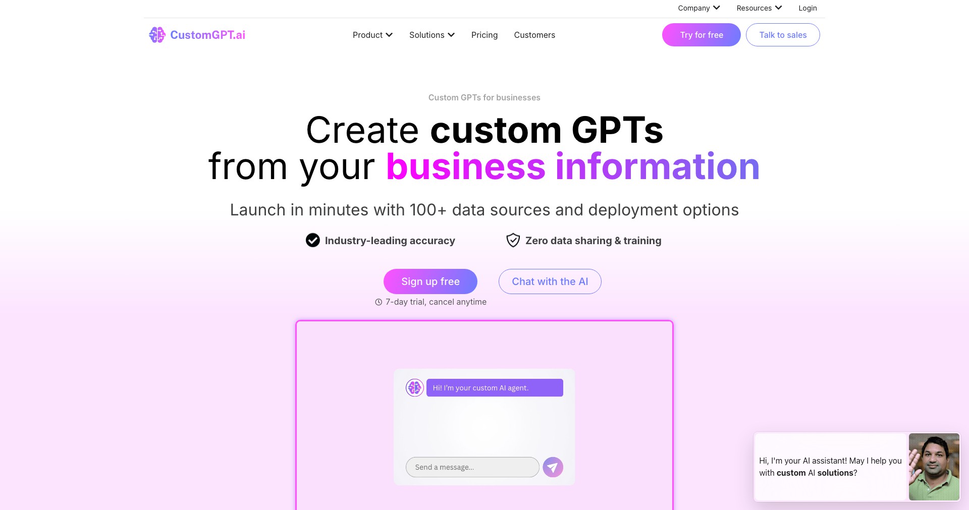 CustomGPT Screenshot