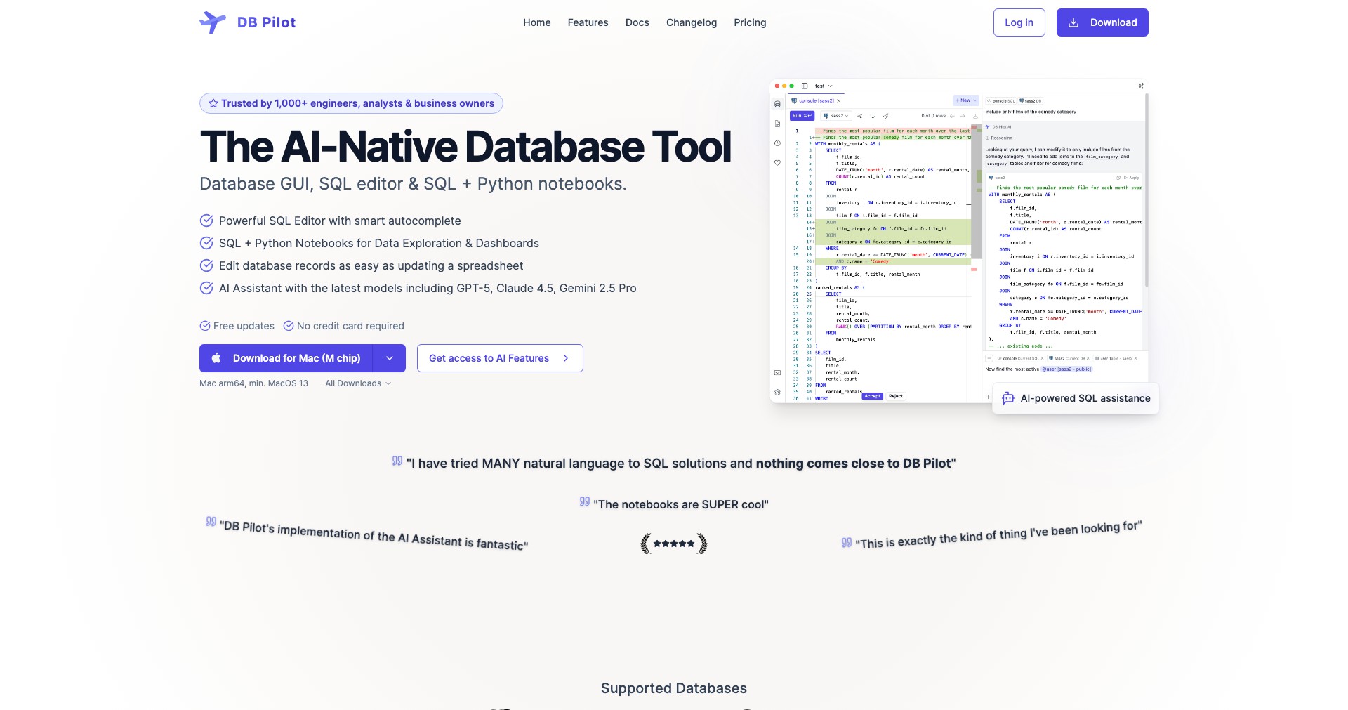 DB Pilot Screenshot