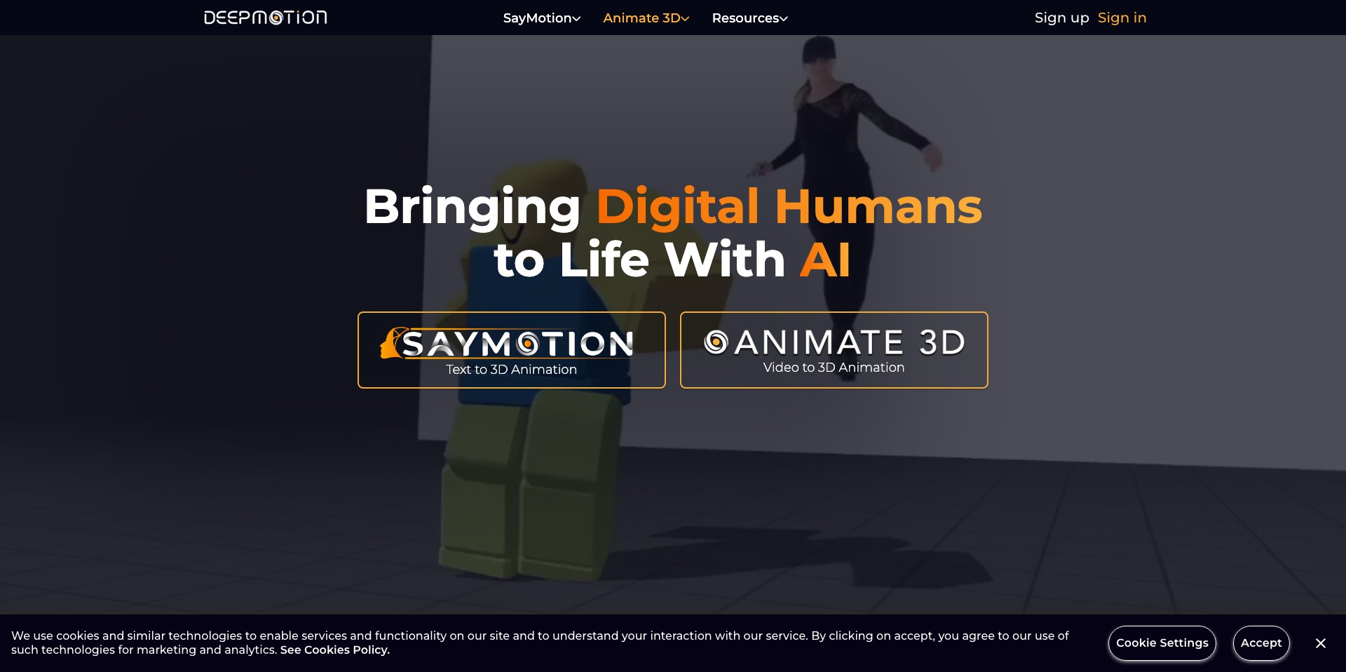 DeepMotion Screenshot