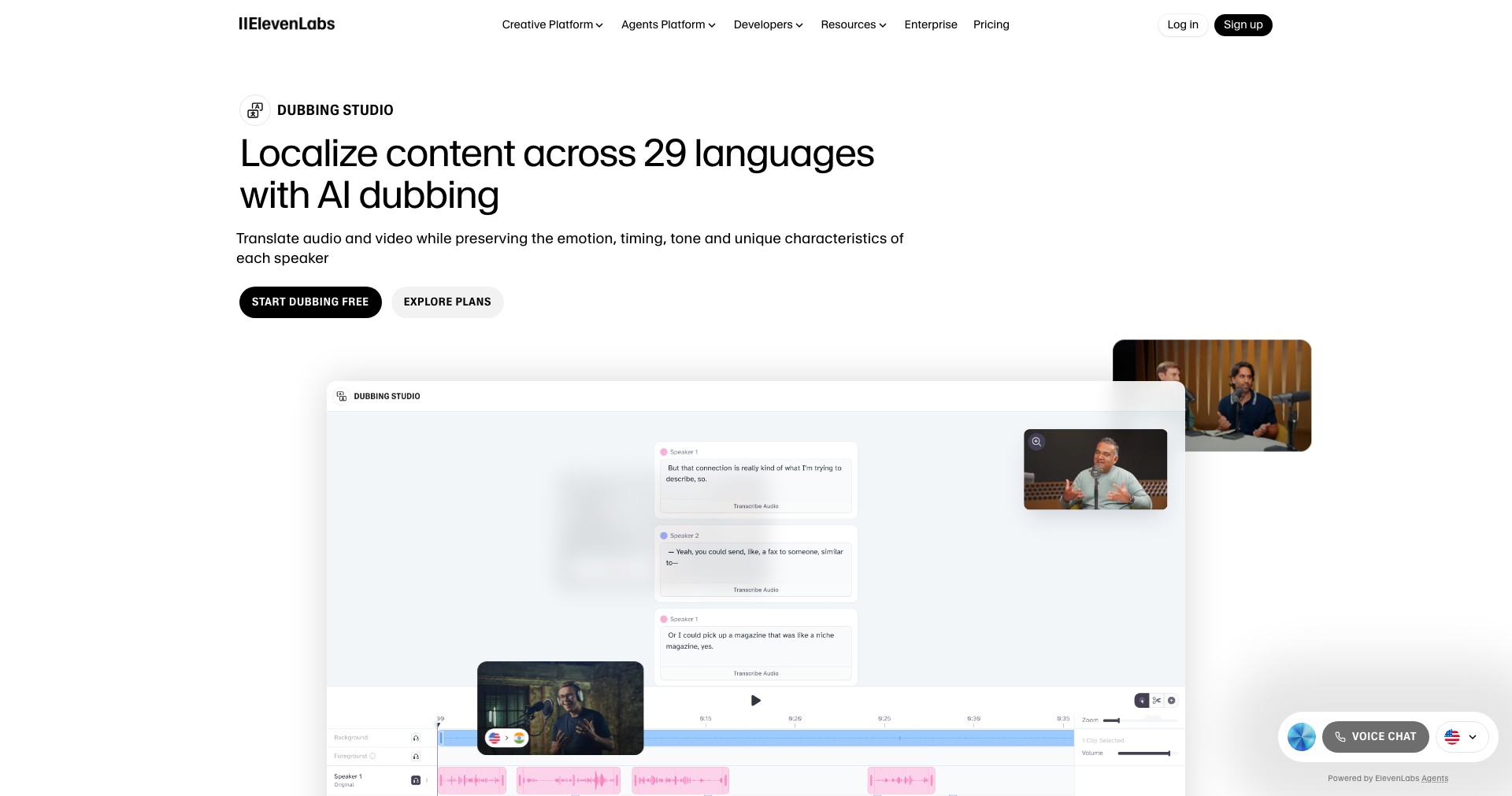 ElevenLabs Dubbing Screenshot