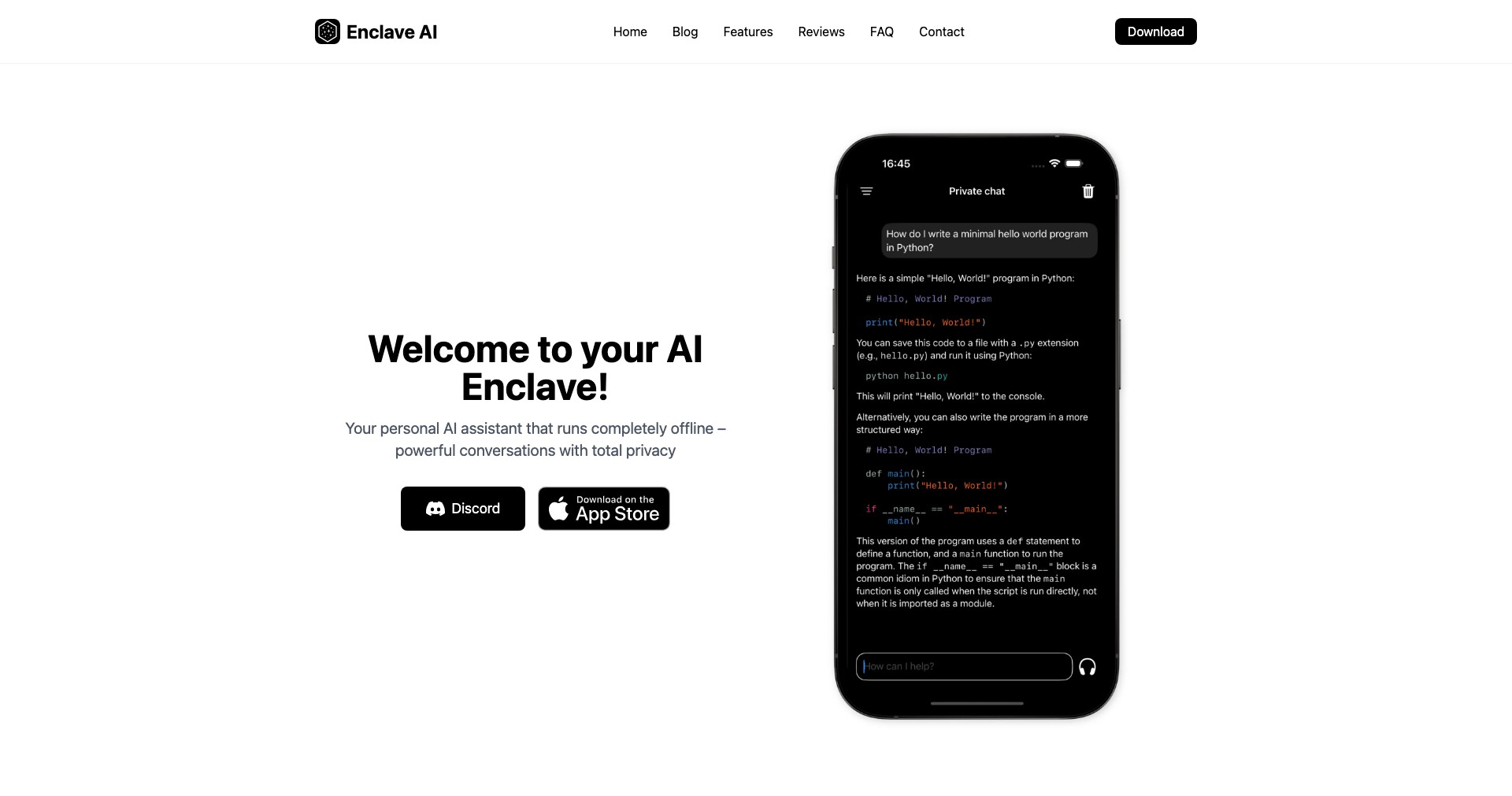Enclave AI Screenshot