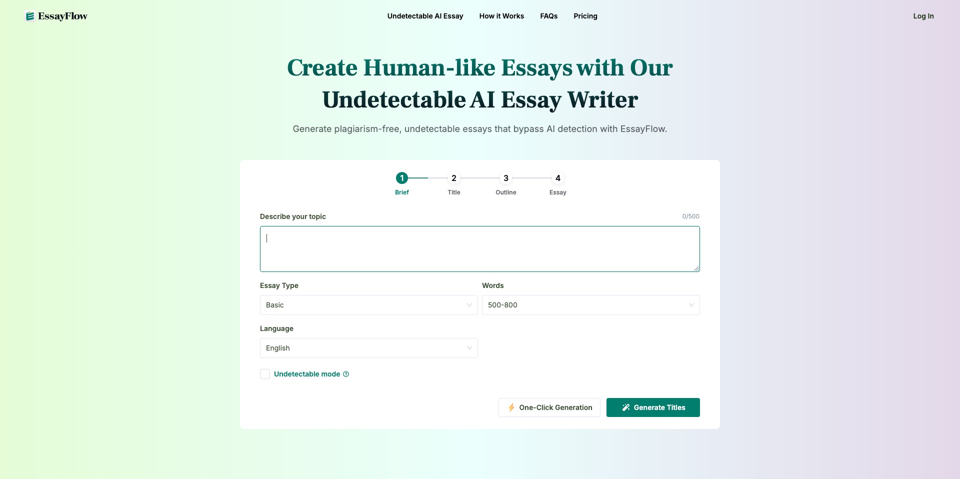 EssayFlow Screenshot