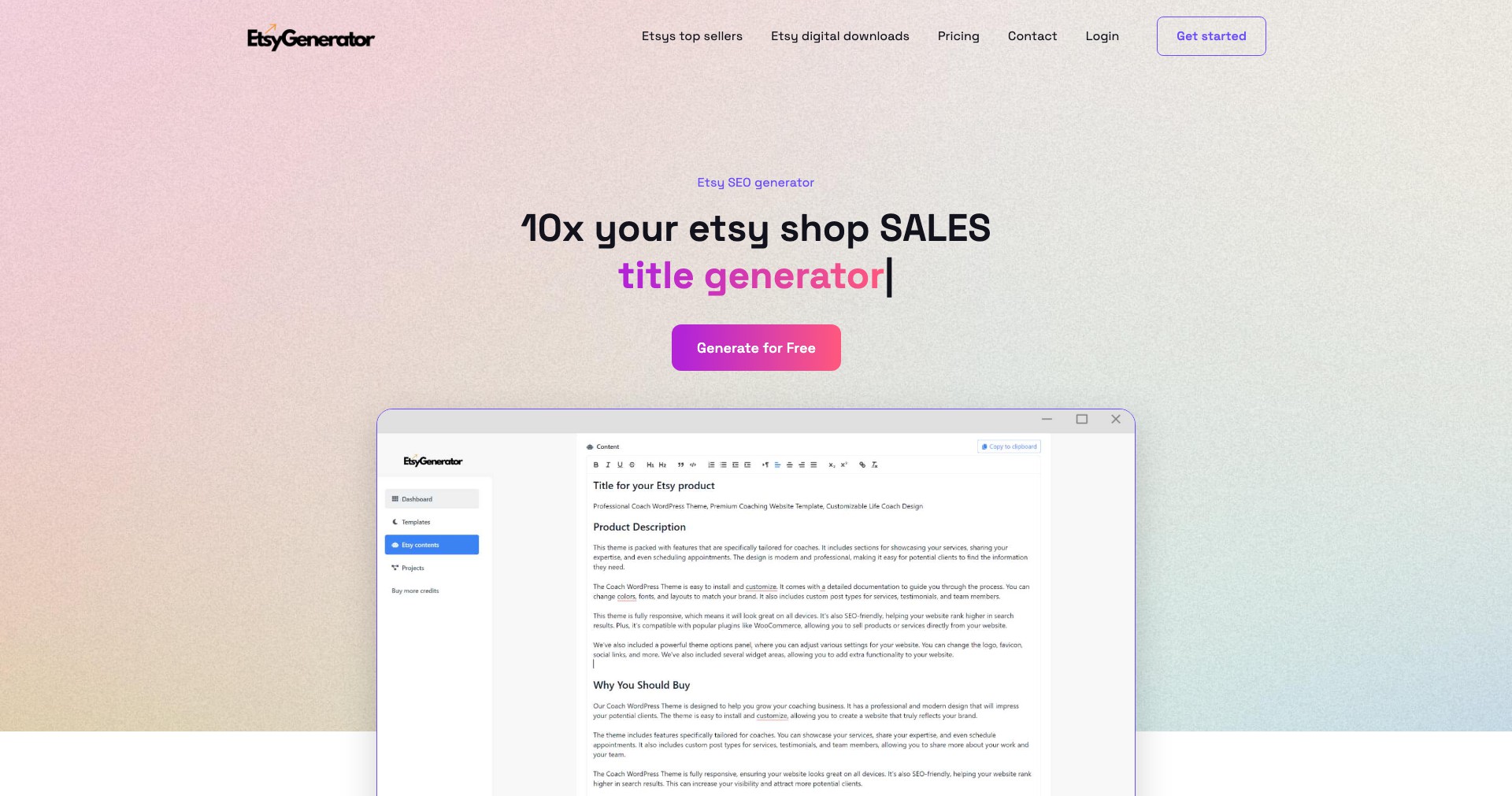 EtsyGenerator Screenshot