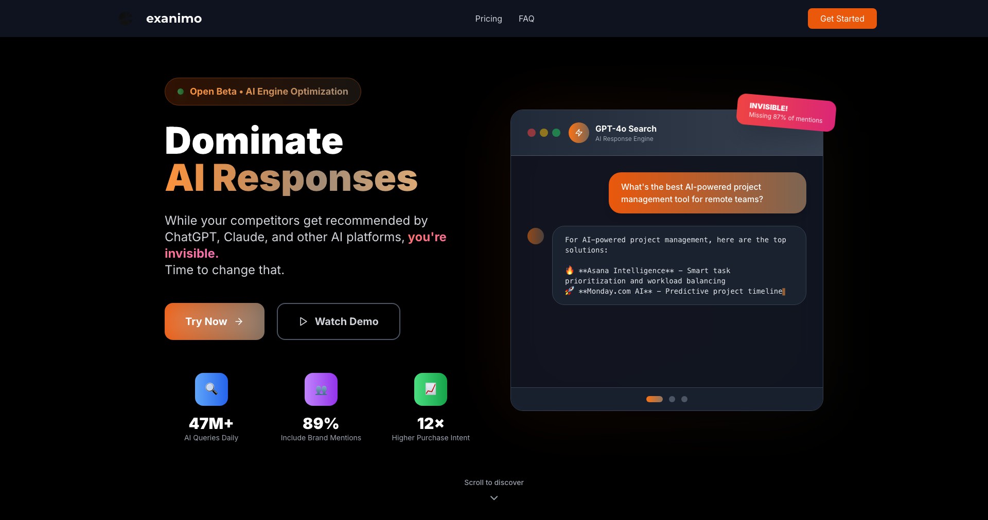 Exanimo.ai Screenshot