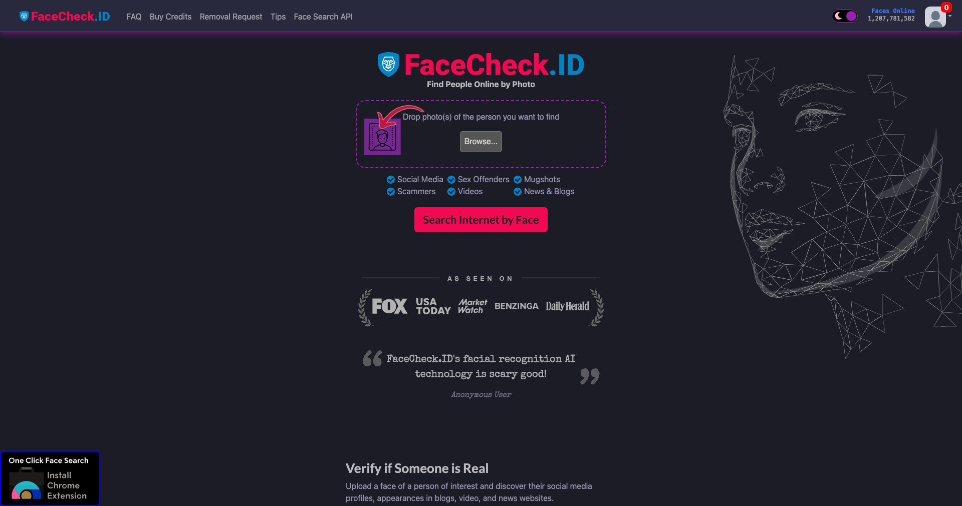 FaceCheck ID Screenshot
