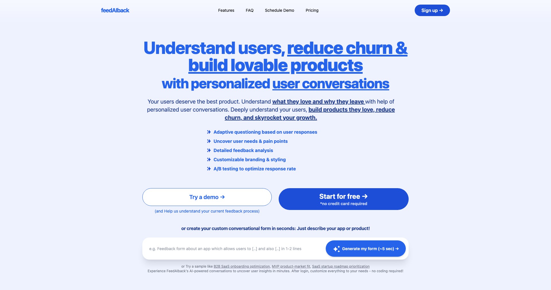 FeedAIback Screenshot