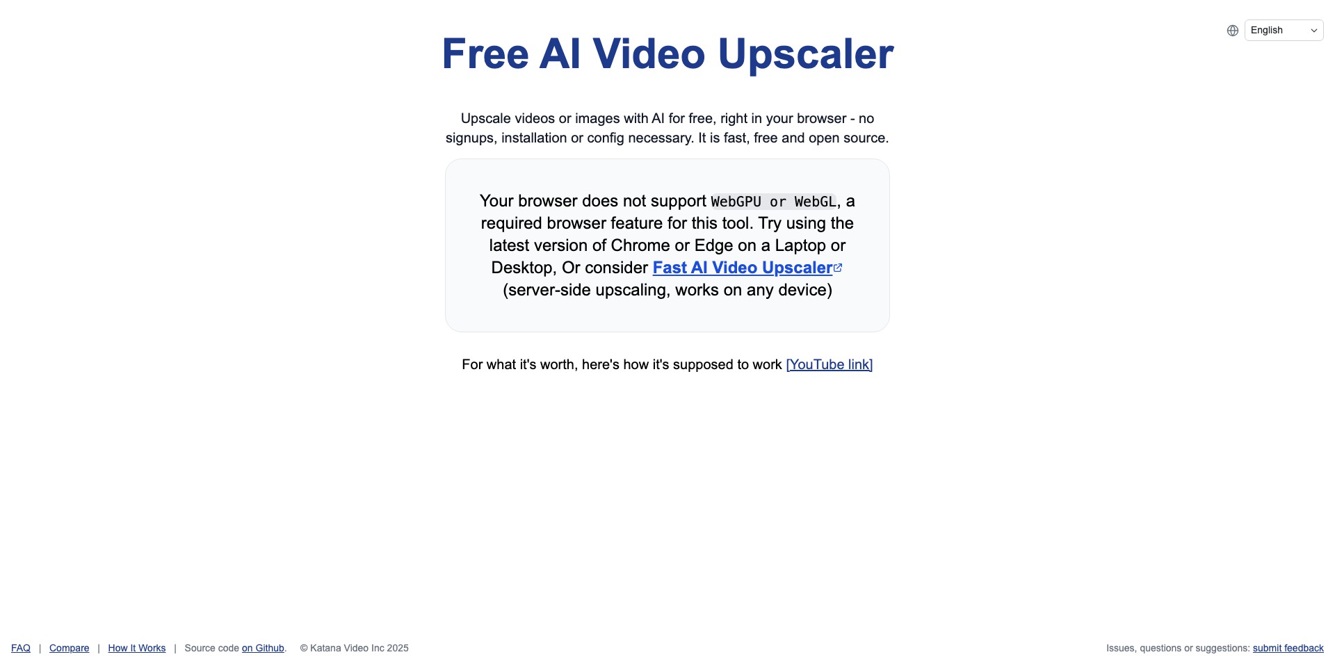 Free AI Video Upscaler Screenshot