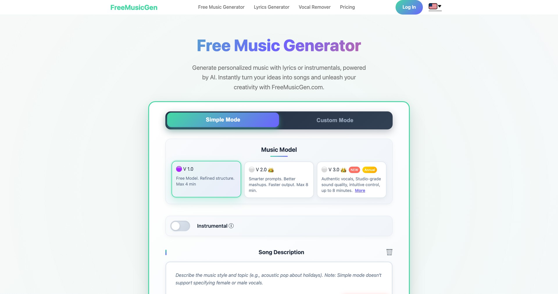 FreeMusicGen Screenshot