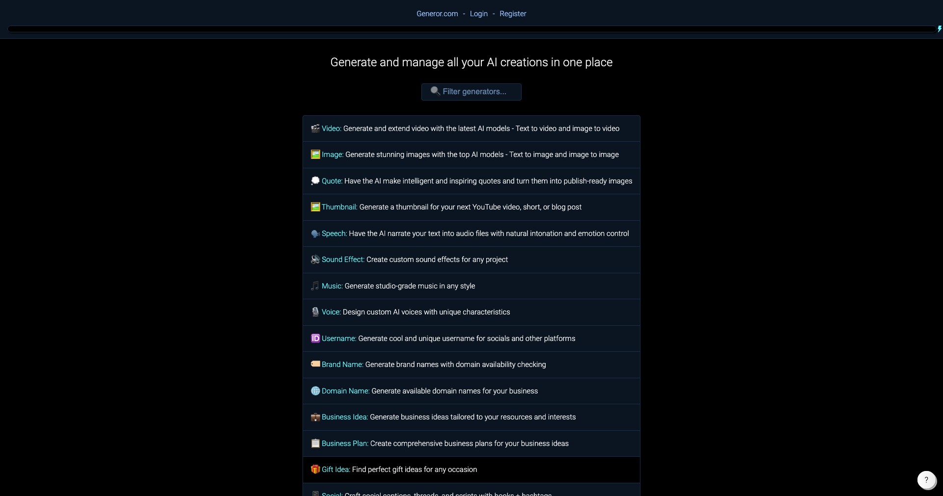 Generor Screenshot