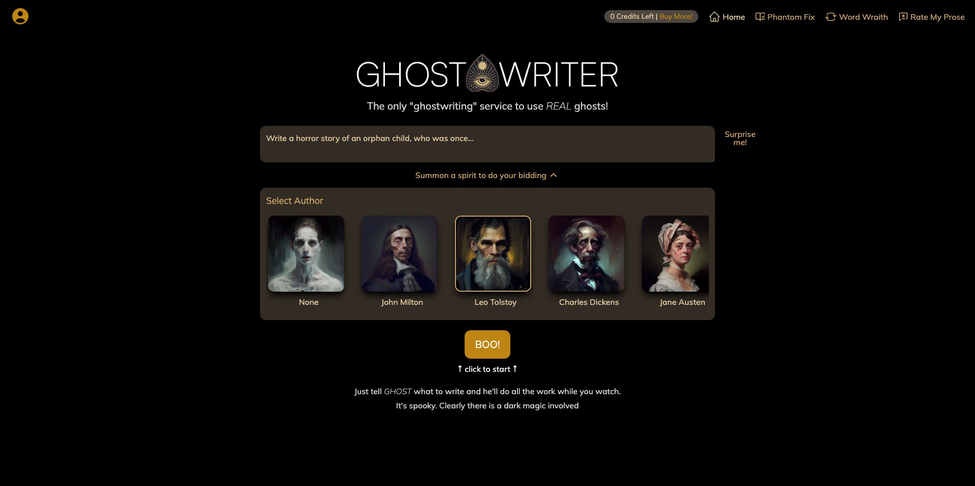 Ghost Writer Screenshot