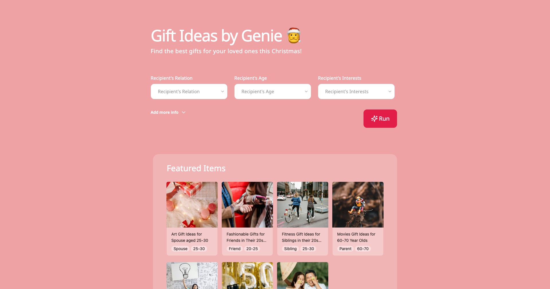 Gift Ideas by Genie Screenshot