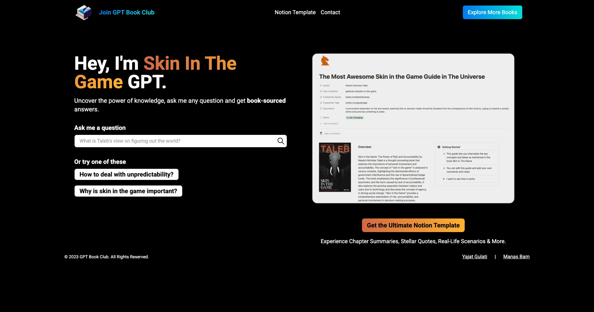 GPT Book Club Screenshot