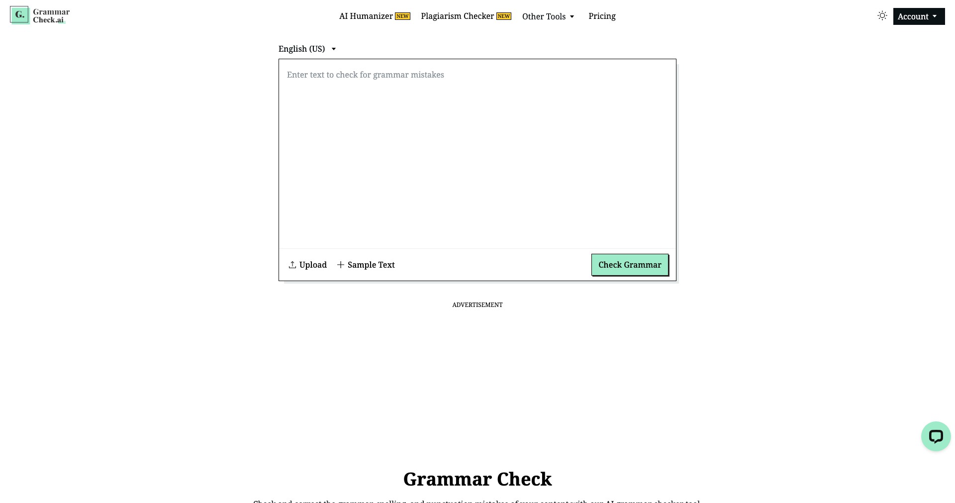 Grammar Check Screenshot