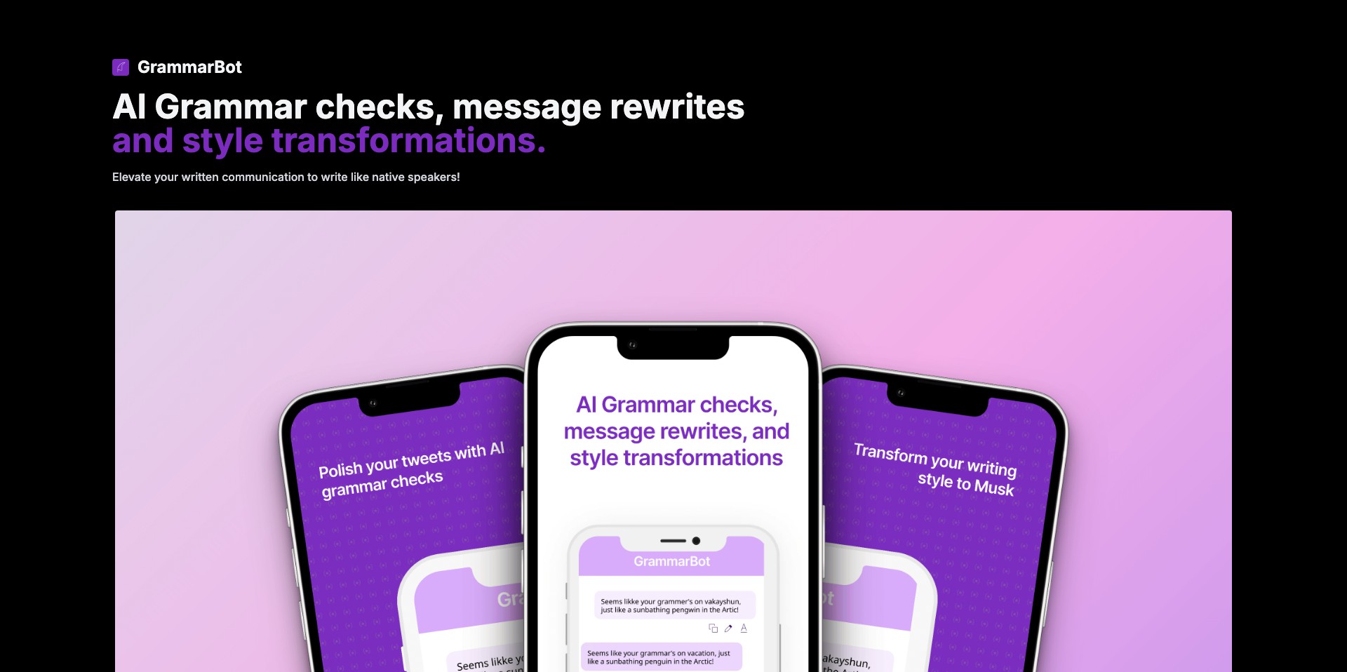 GrammarBot Screenshot