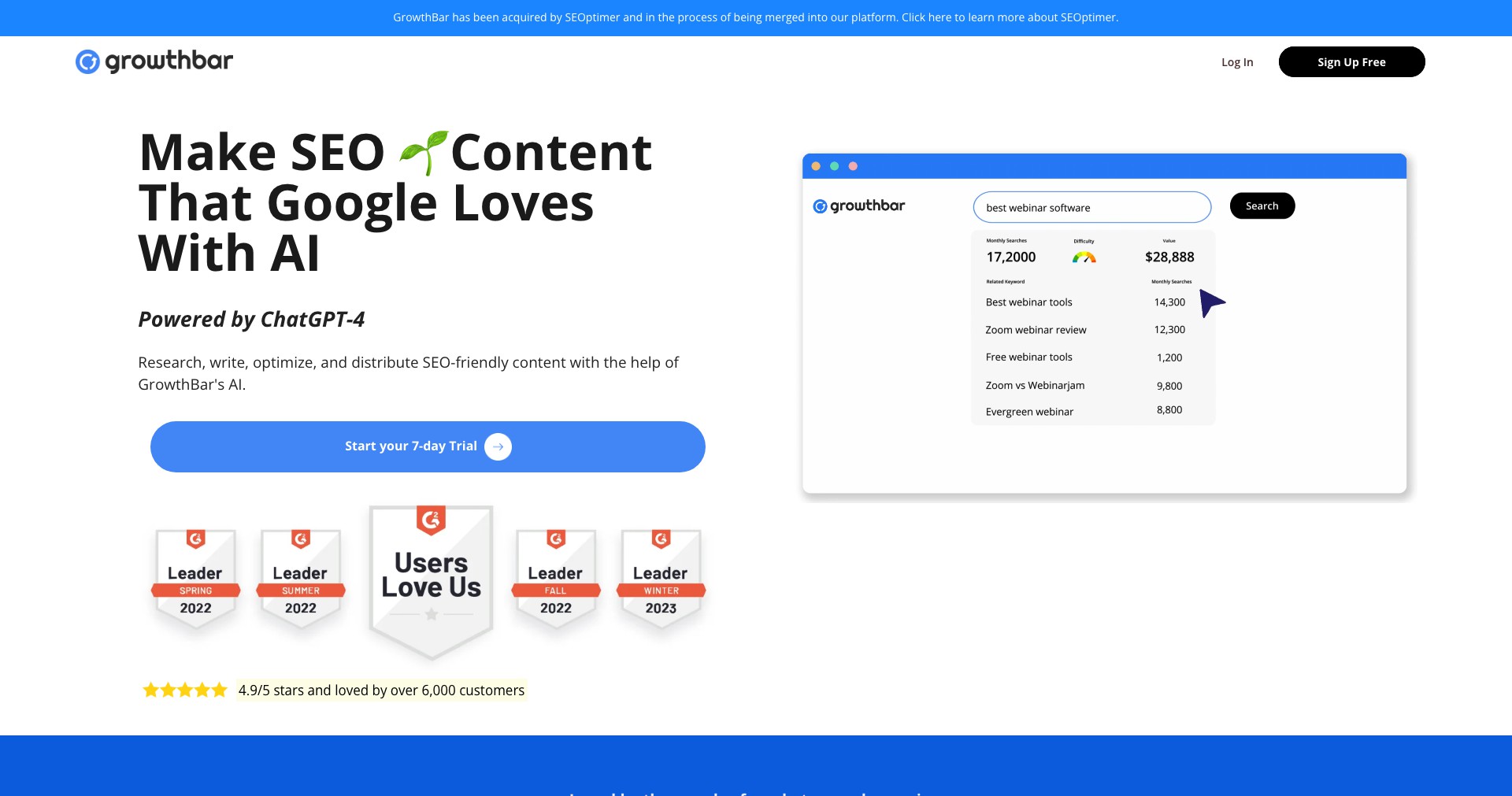 GrowthBar Screenshot