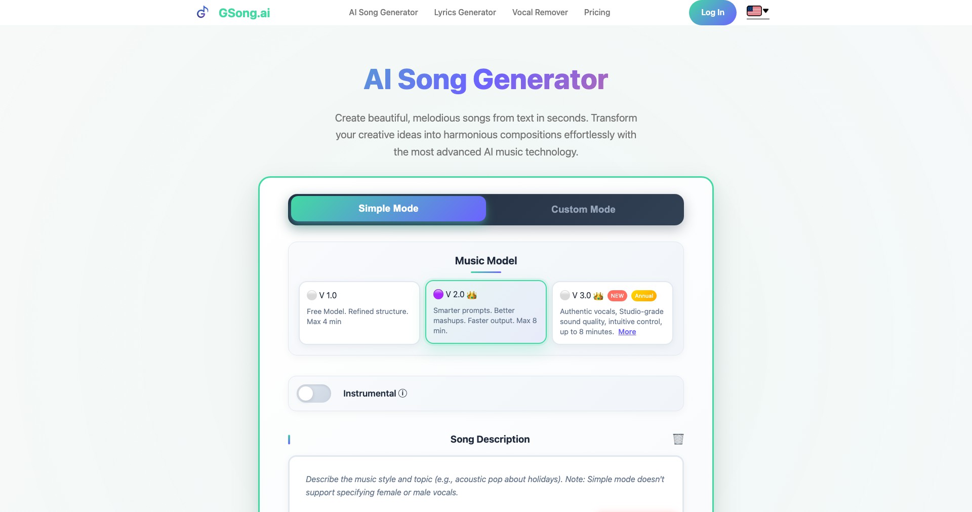 GSong.ai Screenshot