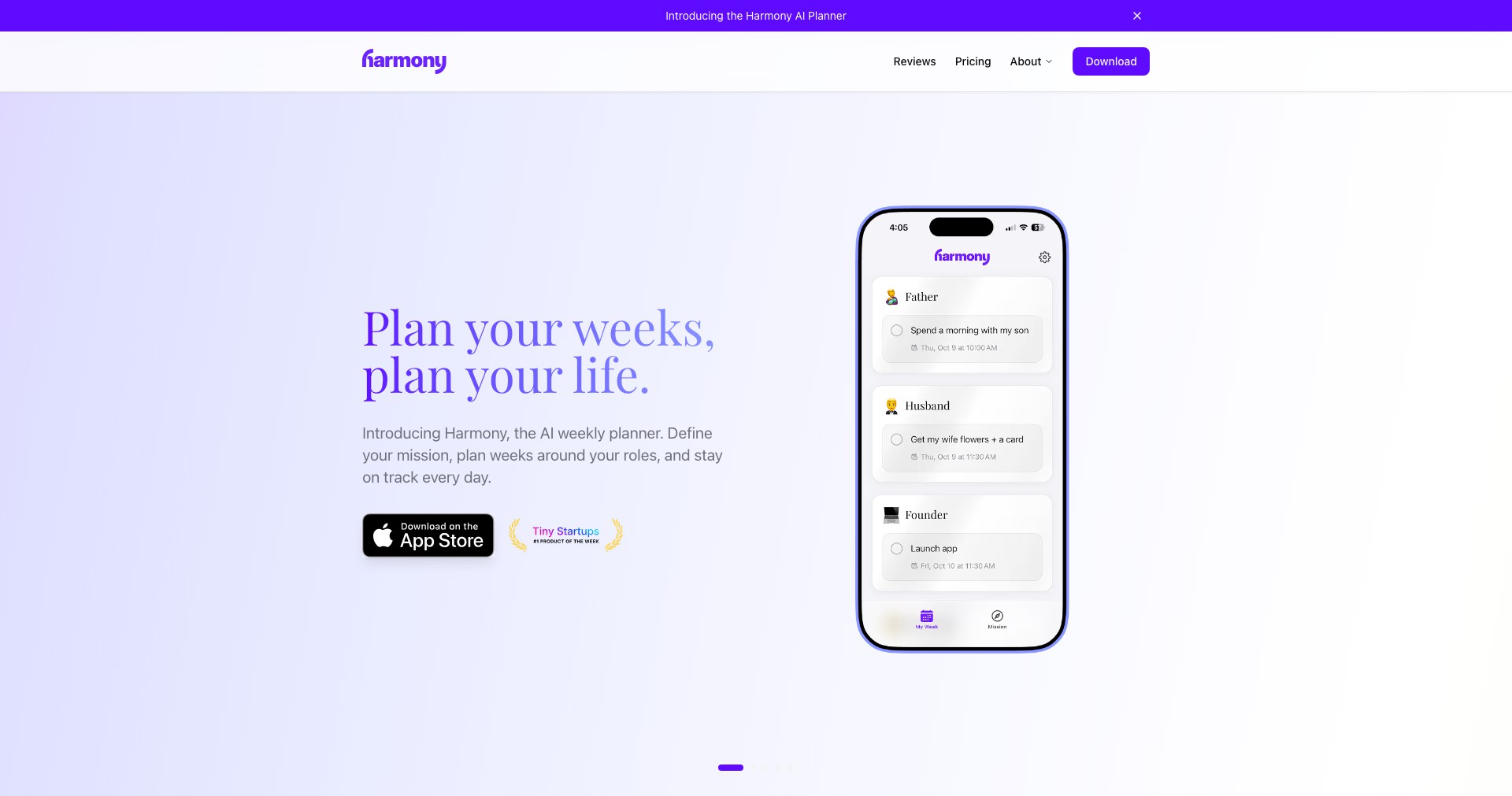 Harmony AI Planner Screenshot