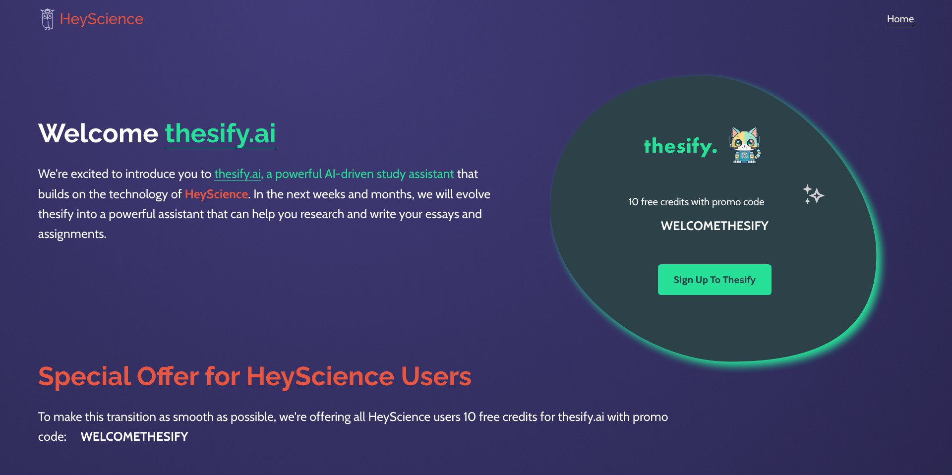 HeyScience Screenshot