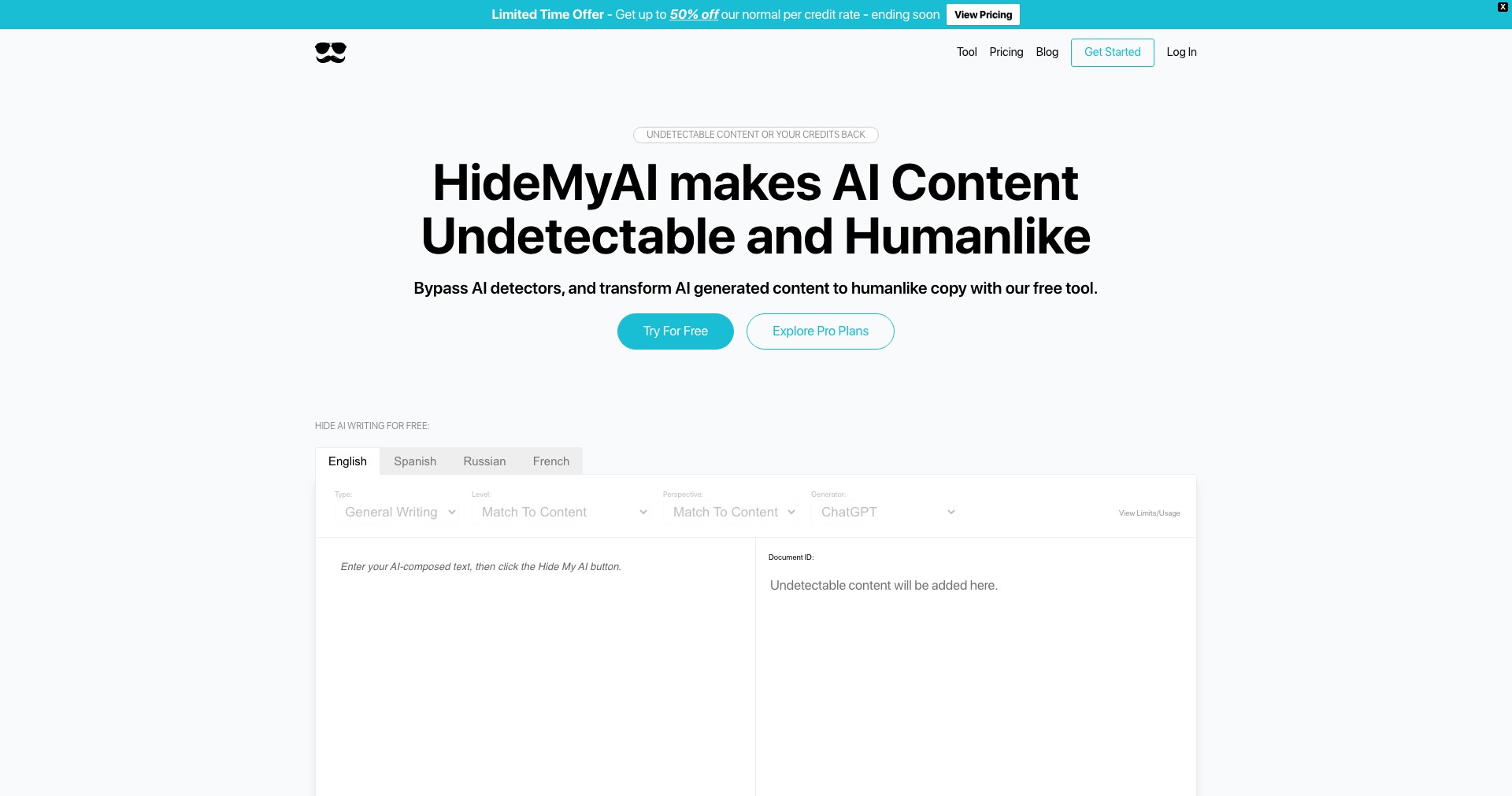 HideMyAI Screenshot