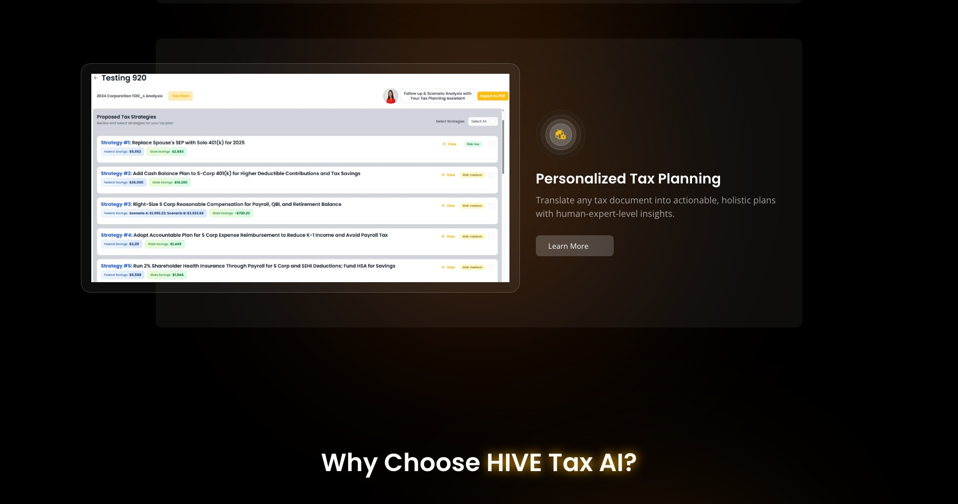 HiveTax Screenshot