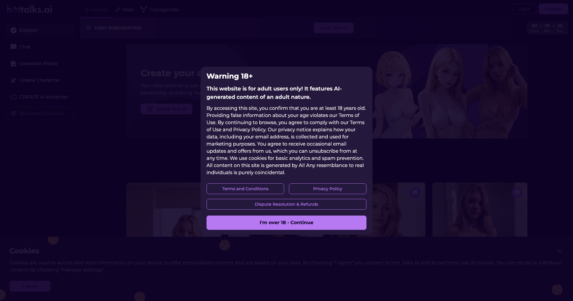 Hottalks Screenshot
